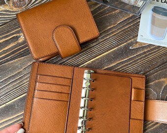 A7, Pocket 6 Rings Leather Binder, Filofax Pocket Planner