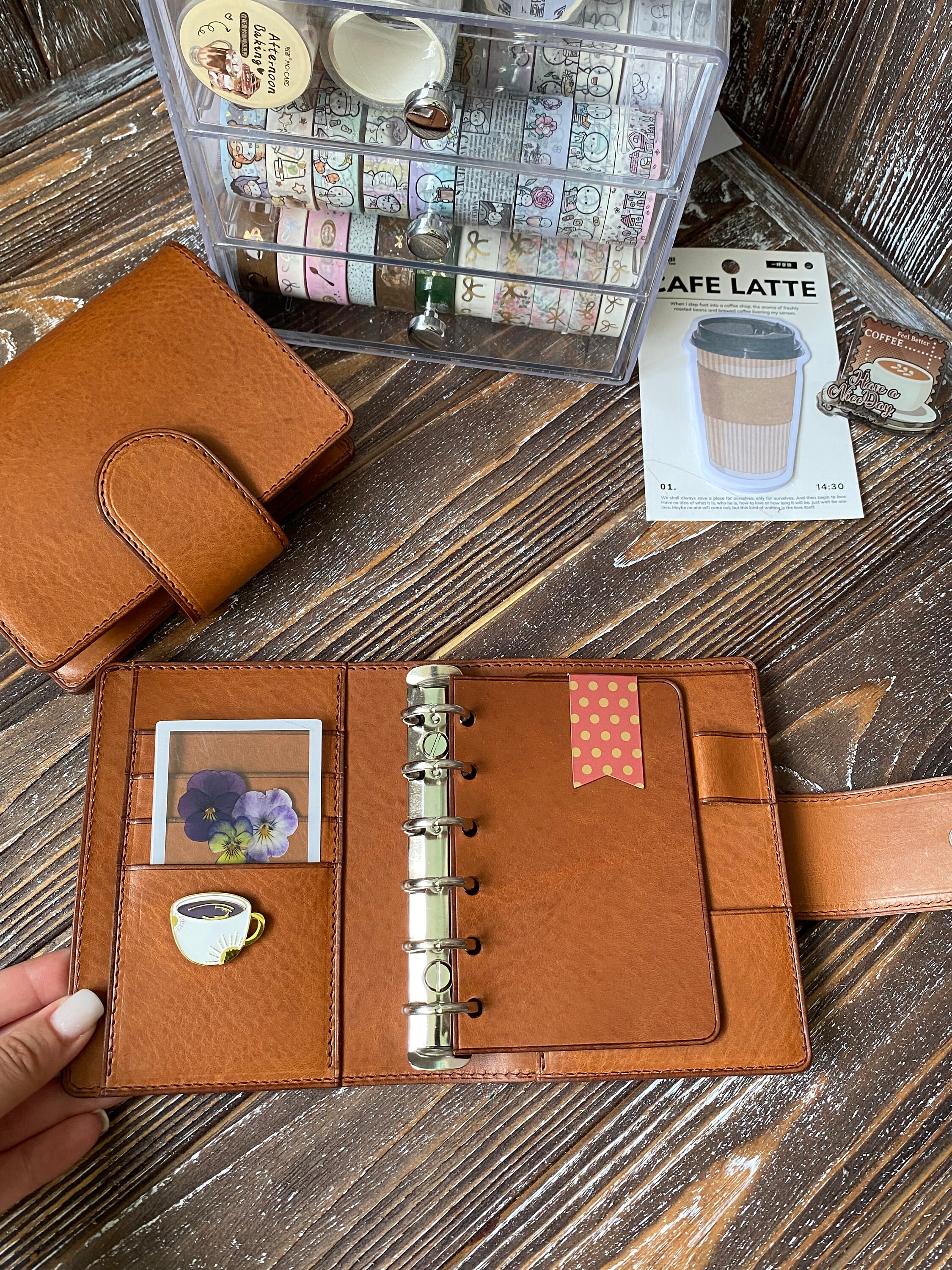 流行 A7, Planner Pocket Filofax Binder, Leather Rings 6 Pocket その他