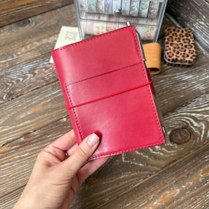 Veg tan leather cover for Common Planner Notebook from SterlingInk, B6 slim, Standard N1, Weeks N2, Pocket, Passport, Travelers Notebook 025