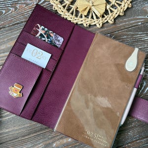 Standard TN Leather Cover, Travelers Notebook Case, Common Planner Cover, Handmade Journal, Sterling Ink TN Case, 020