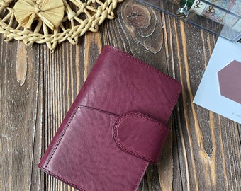 Pocket notebook leather cover for Paper Tess Designs Pocket daily notebook or Moleskine Pocket weekly 12-18 months handmade veg tan, 040
