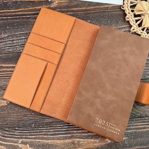 N1, Standard common planner leather cover for Sterling Ink notebook, Italian Premium veg tan leather, 020