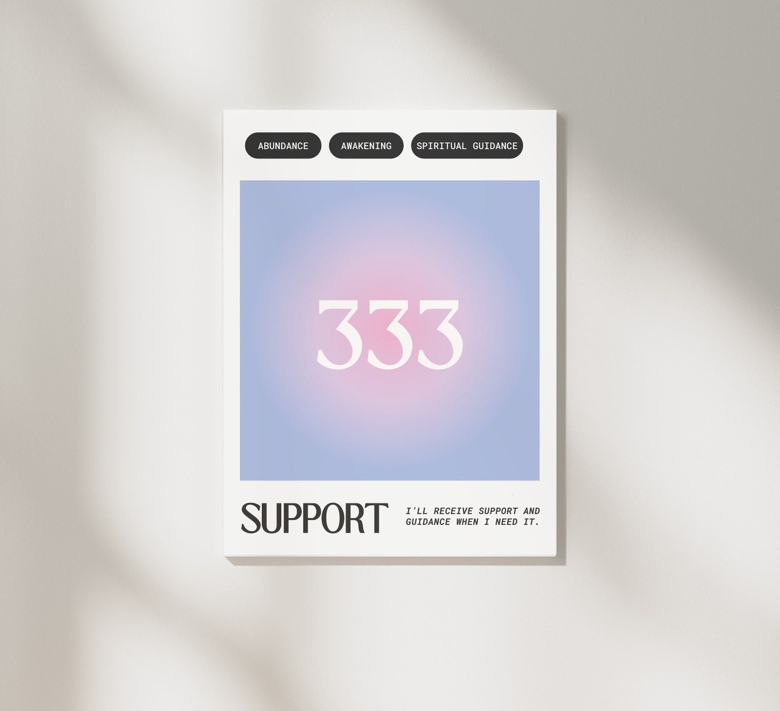 333 Angel Numbers Digital Print Poster -print at Home - Manifestation ...