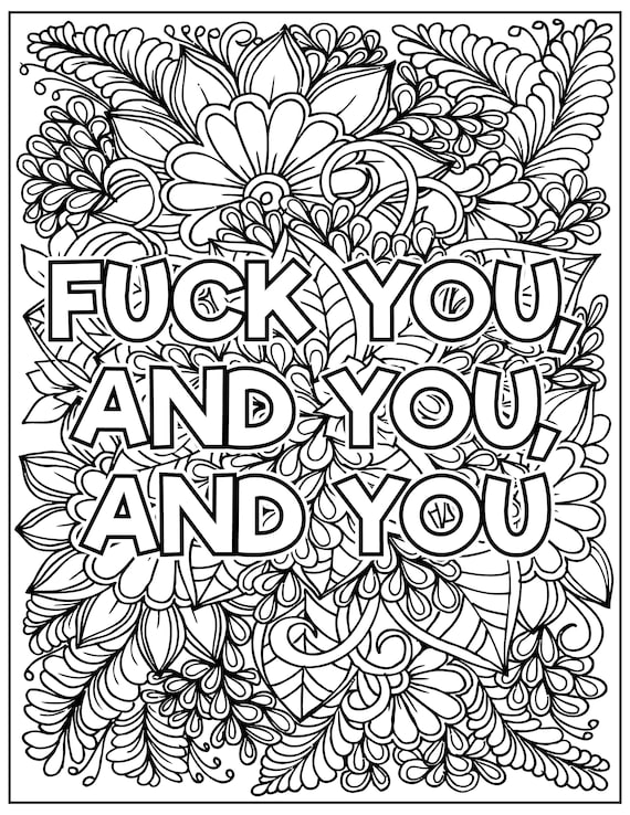 Swear Word Coloring Book 24 Pages Swear Coloring PDF JPEG Curse Word  Coloring Curse Coloring Book Cuss Word Coloring Book Adult Printable -   Norway
