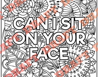 Adult Coloring Pages, Unhinged Phrases Coloring Pages, Printable PDF, Instant Download, 10 Pages DIGITAL PDF Only