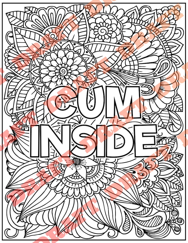 Adult Coloring Pages, Unhinged Phrases Coloring Pages, Printable PDF, Instant Download, 10 Pages DIGITAL PDF Only image 3