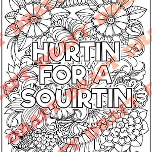 Adult Coloring Pages, Unhinged Phrases Coloring Pages, Printable PDF, Instant Download, 10 Pages DIGITAL PDF Only image 4
