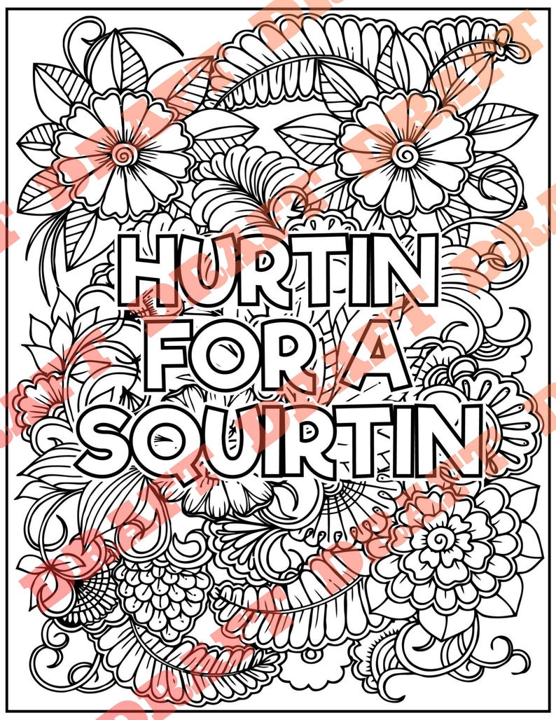 Adult Coloring Pages, Unhinged Phrases Coloring Pages, Printable PDF, Instant Download, 10 Pages DIGITAL PDF Only image 4