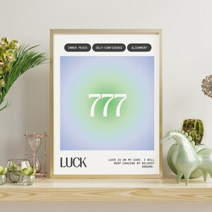 777 Angel Numbers Digital Print Poster -Print at home - Manifestation Poster - Angel Numbers - Digital Print Wall Art