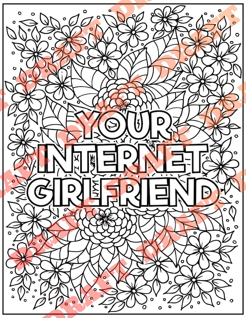 Adult Coloring Pages, Unhinged Phrases Coloring Pages, Printable PDF, Instant Download, 10 Pages DIGITAL PDF Only image 7