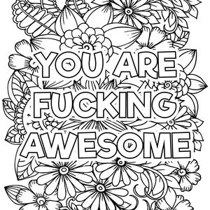 Adult Swear Word Coloring Pages Adult coloring book with swear words 8 pages