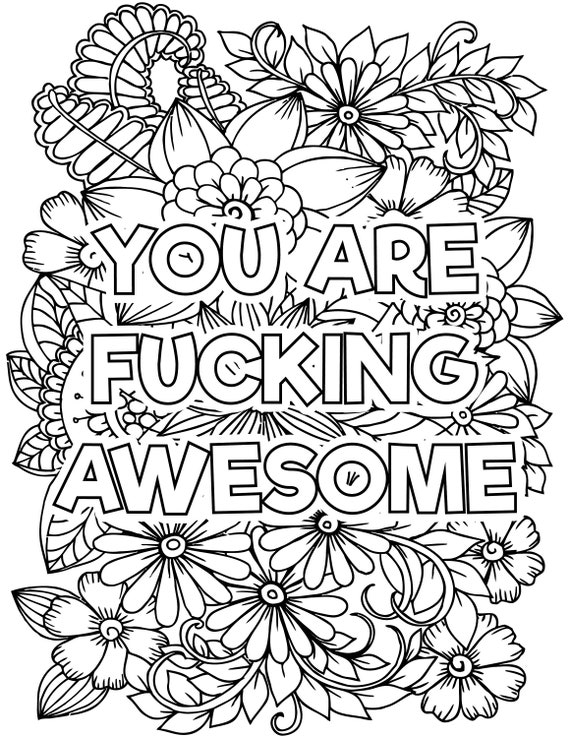 adult-swear-word-coloring-pages-adult-coloring-book-with-swear-etsy