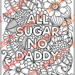 Adult Coloring Pages, Unhinged Phrases Coloring Pages, Printable PDF, Instant Download, 10 Pages DIGITAL PDF Only image 10