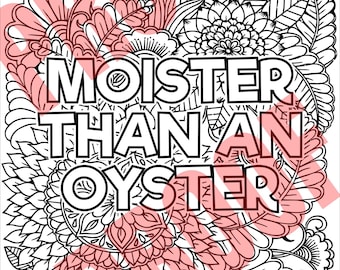 Adult Coloring Pages| Unhinged Phrases | Printable Coloring Pages pdf instant download, 10 Pages Adult Phrases, DIGITAL DOWNLOAD PDF