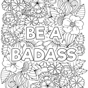 Adult Swear Word Coloring Pages Adult coloring book with swear words download pdf printable print at home instant download