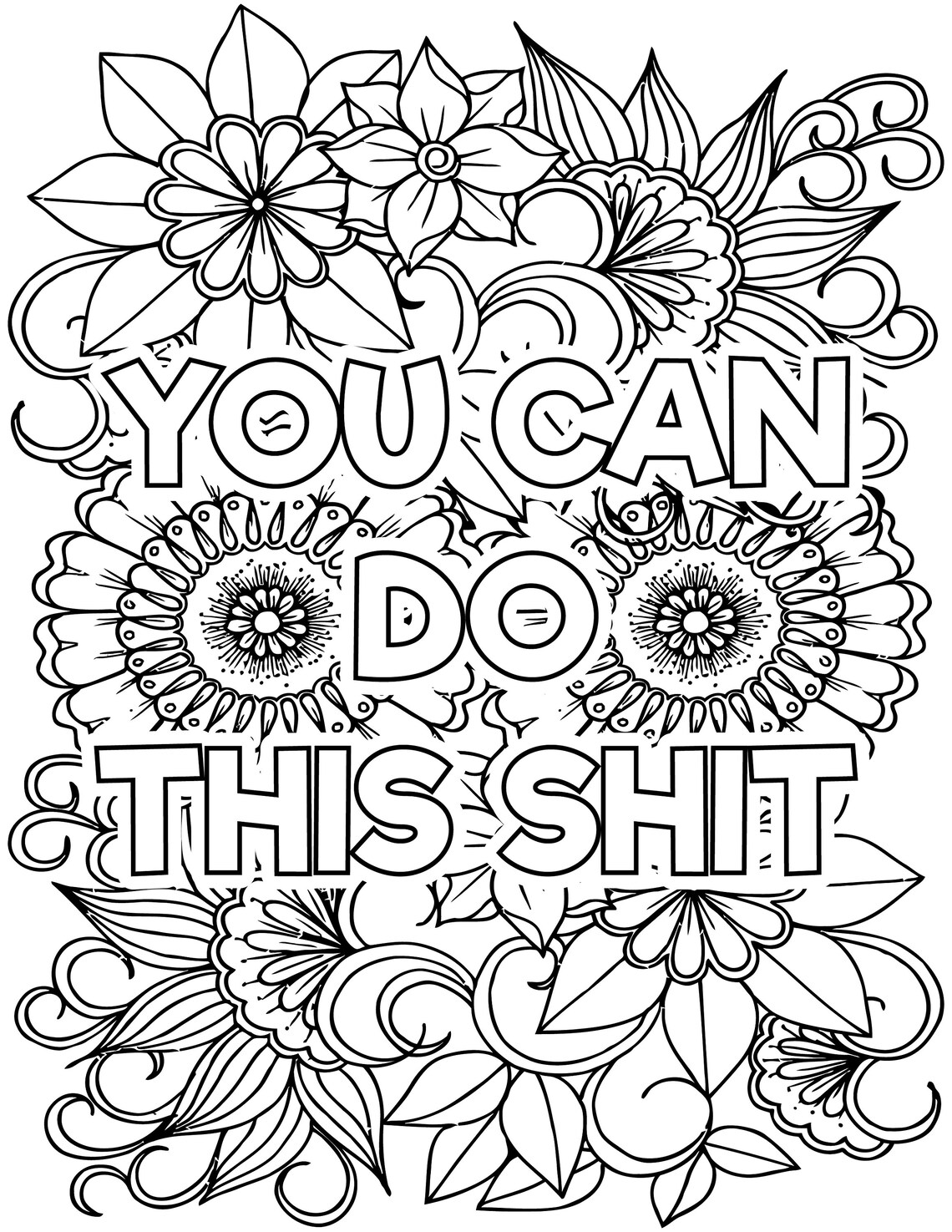 Coloring Pages Swear Words Printable