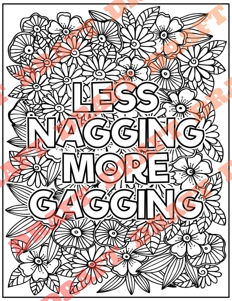 Adult Coloring Pages, Unhinged Phrases Coloring Pages, Printable PDF, Instant Download, 10 Pages DIGITAL PDF Only image 5