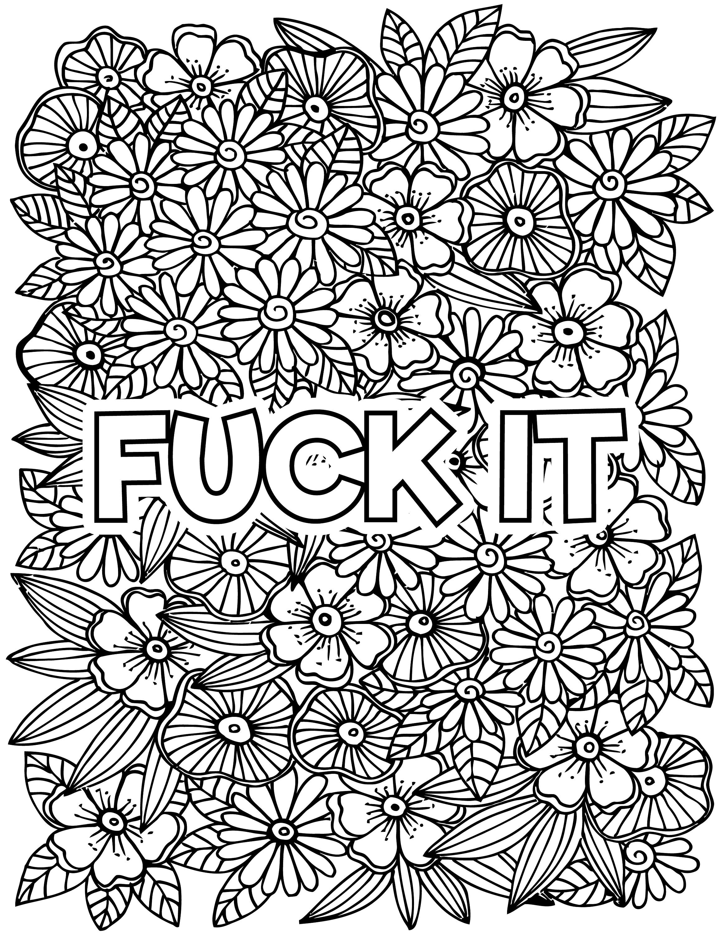 Swearing Coloring Book for Adults: Funny Tasteless Curse Words and