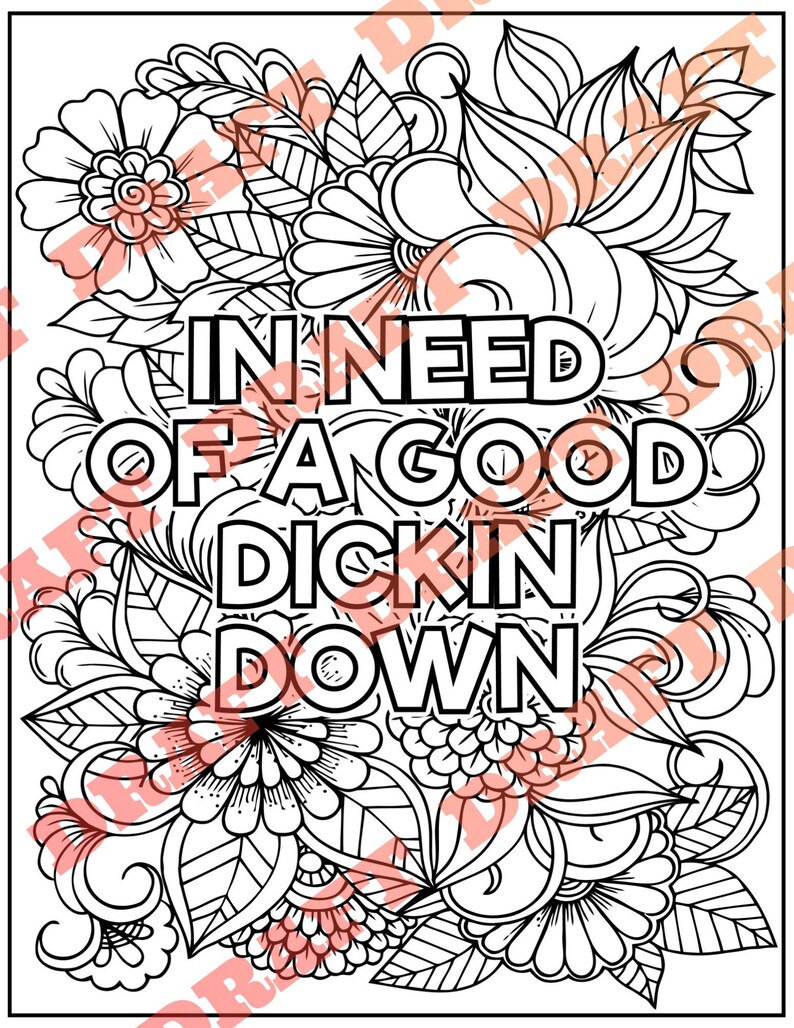 Adult Coloring Pages, Unhinged Phrases Coloring Pages, Printable PDF, Instant Download, 10 Pages DIGITAL PDF Only image 2