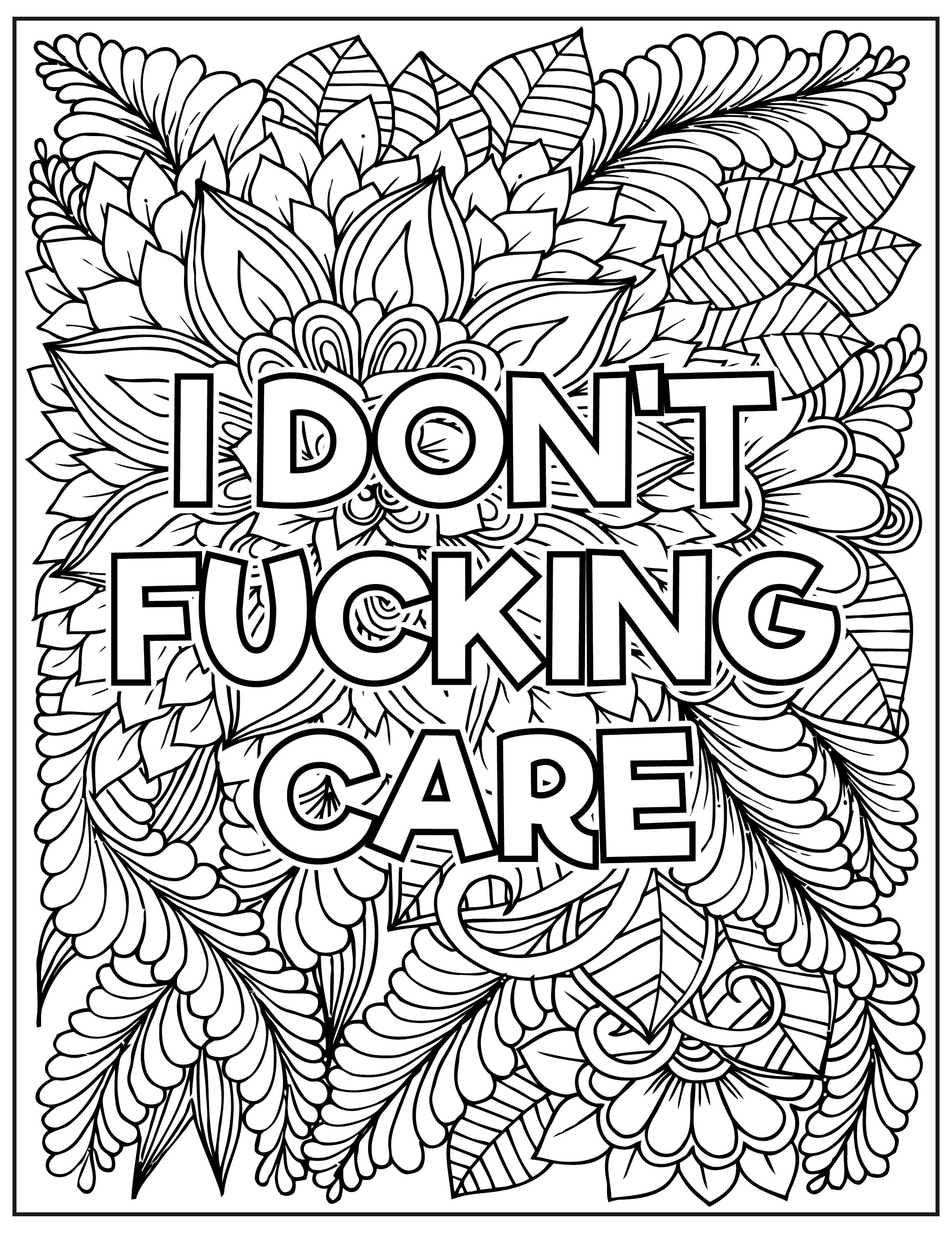 Adult Swear Word Coloring Pages Curse Word Coloring Pages - Etsy