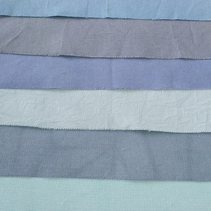 Blue Aida Cloth, 14 and 16 Count, Hand Dyed, Cross Stitch Fabric, Embroidery Fabric