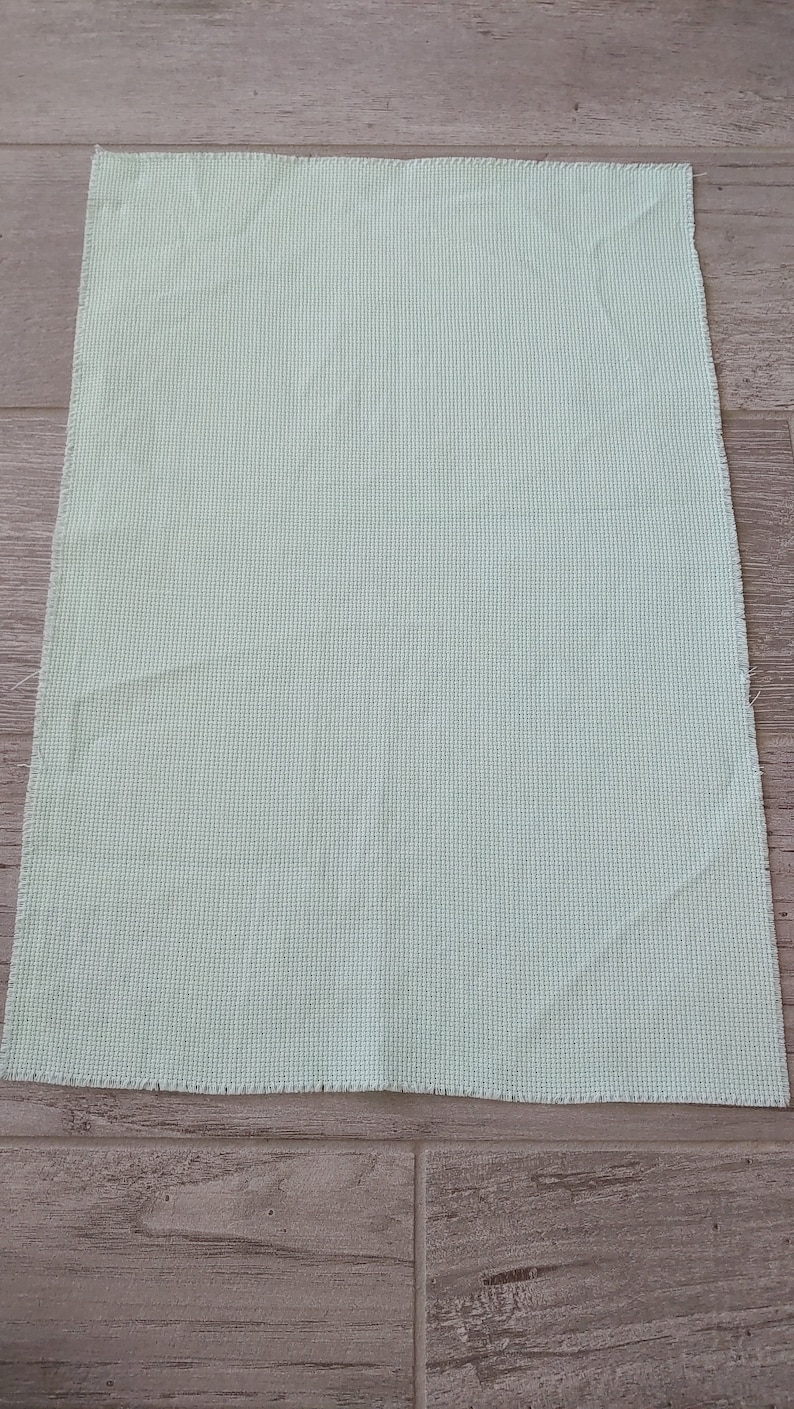 Green Aida Cloth 14 and 16 Count Hand Dyed Cross Stitch Etsy