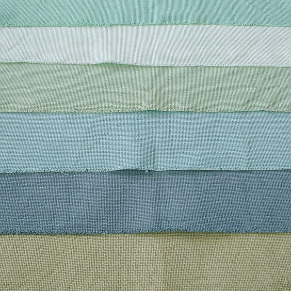 Green Aida Cloth, 14 and 16 Count, Hand Dyed, Cross Stitch Fabric, Embroidery Fabric