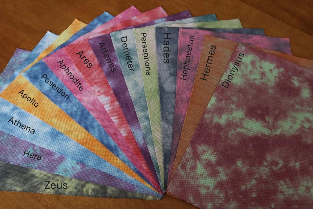 Aida Cloth, 14 and 16 Count, Hand Dyed, Cross Stitch Fabric, Embroidery ...