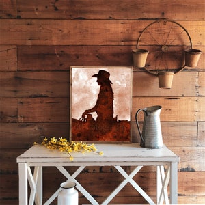 Equestrian art, cowgirl, western, gift