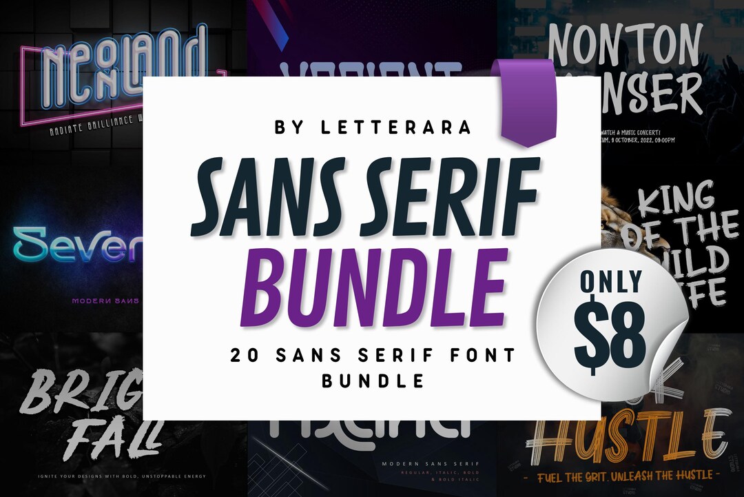 20 Modern Sans Serif Font Bundle, Clean Typeface (OTF, TTF) - Etsy