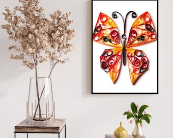 Elegant Butterfly Design Wall Art – Vibrant Nature-Inspired Home Decor Print
