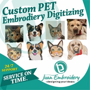 Custom Embroidery Digitizing/Embroidery pattern/pet Custom/cat dog embroidery/unique digital emb pes/ embpesjefxxx designs/ Digital download