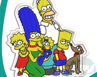 Simpson Family jefpes/ Embroidery Pattern/ Custom Digitizing / Embroidery Designs/ Logo Design / kit hat logos and flat/Simpson Patches