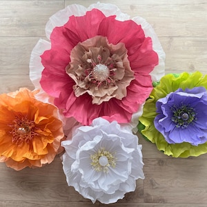 Lampshade Pendant Light Paper Flower Handmade Diameter 50-55 cm Unique