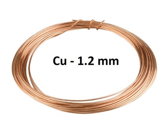 Bare Copper Round Wire | Dead Soft (1.2mm) | 5 Metres