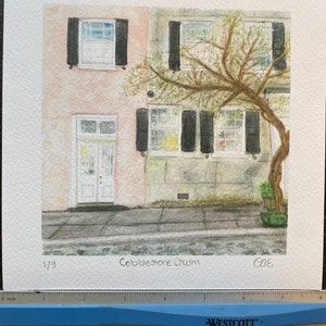 Charleston Row Houses Original Watercolor Limited Edition Art Print image 9