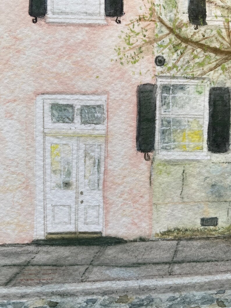 Charleston Row Houses Original Watercolor Limited Edition Art Print image 6