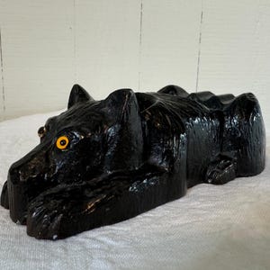 Vintage Cast Iron Dog Ashtray with Glads Eyes