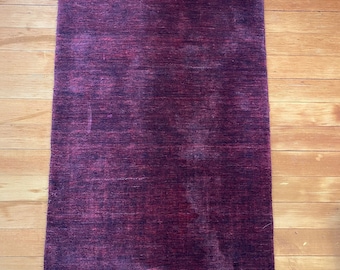 2' x 5' Lana nudosa a mano Alfombra Gabbeh Indo-Persa