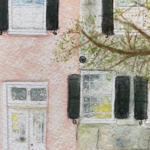 Charleston Row Houses Original Watercolor Limited Edition Art Print image 7