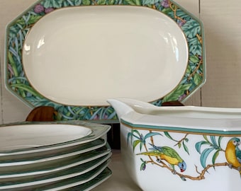 Villeroy y Boch "Amazona" Vajilla variada, 6 platillos + gravy Boat & Underplate