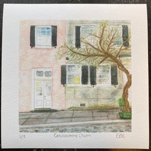 Charleston Row Houses Original Watercolor Limited Edition Art Print image 3