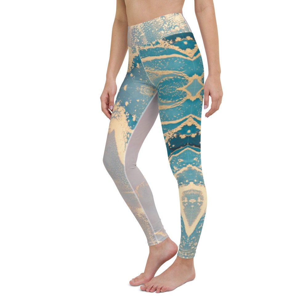 Light Green Marble Yoga Pants/Leggings Etsy