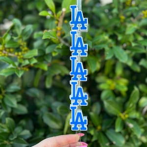 LA Dodgers Tumbler Straw Topper | Sports Team Cup Accessory | Fits Stanley & Reusable Tumblers
