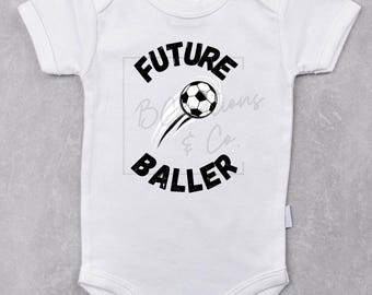 Futuro futbolista PNG / Diseño de body para bebé (archivo digital)