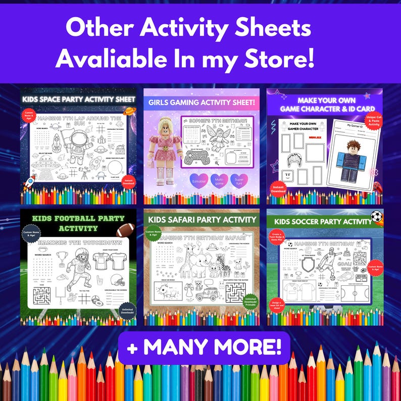 67 Kids Activity Sheet | Funny 6 7 Birthday Activity | Kids Party Favour Idea | Six Seven Meme Birthday Party Activity | Instant Download image 7