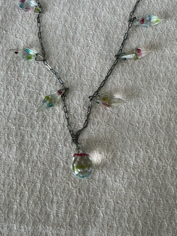 Exquisite Iris Glass Prism and Chain Necklace - image 4