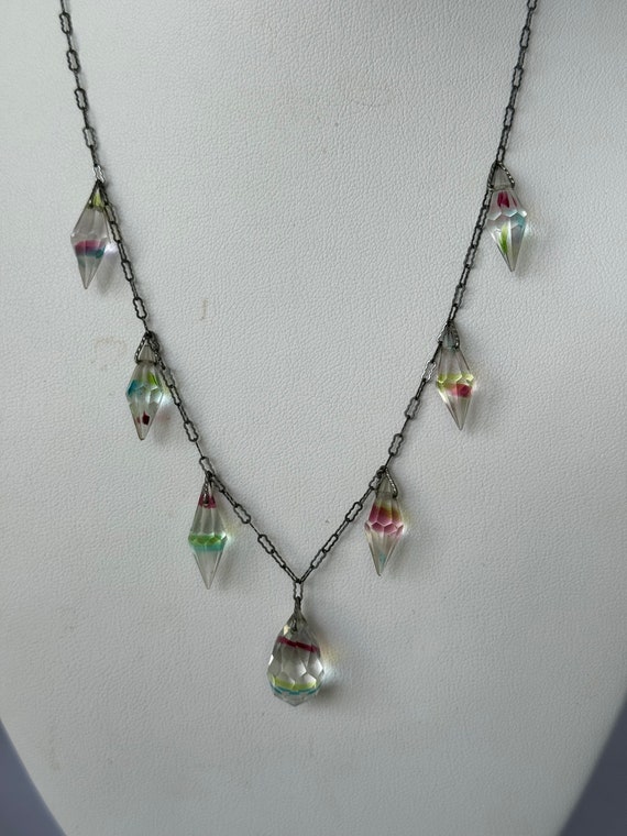 Exquisite Iris Glass Prism and Chain Necklace - image 6