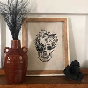 Body in Bloom - Skull Handmade Block Print