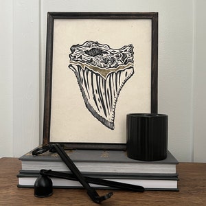 Holding History - Shark Tooth Handmade Block Print